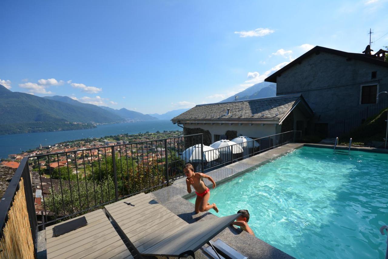 Casa di campagna Tony con piscina e vista lago Gravedona Esterno foto